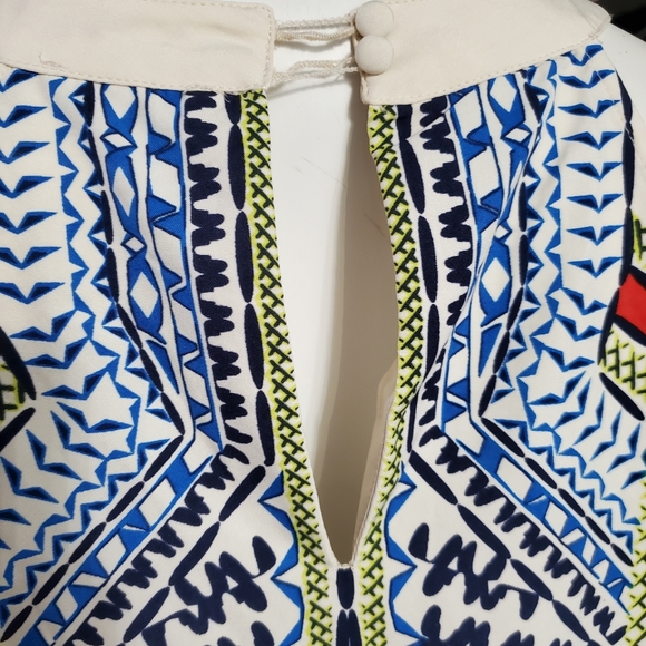 Venus Boho Geometric Multicolored Halter Mini Dress - Picture 6 of 6